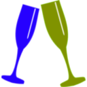 download Champagne Glass clipart image with 225 hue color
