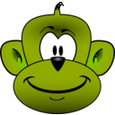 download Monkey Head clipart image with 45 hue color