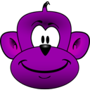 download Monkey Head clipart image with 270 hue color