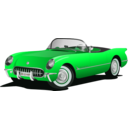 download Corvette 1953 Red clipart image with 135 hue color