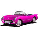 download Corvette 1953 Red clipart image with 315 hue color