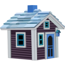 download Cottage clipart image with 180 hue color
