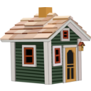 download Cottage clipart image with 0 hue color