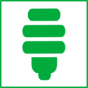 download Eco Green Light Bulb Icon clipart image with 45 hue color