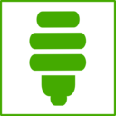 Eco Green Light Bulb Icon