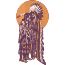 download Native American Couple clipart image with 45 hue color