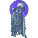 download Native American Couple clipart image with 270 hue color