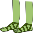 download Feet In Sandals clipart image with 45 hue color