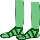 download Feet In Sandals clipart image with 90 hue color