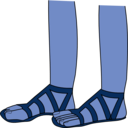 download Feet In Sandals clipart image with 180 hue color