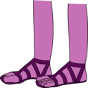 download Feet In Sandals clipart image with 270 hue color