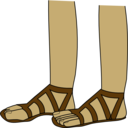download Feet In Sandals clipart image with 0 hue color