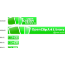 download Openclipart Banners And Buttons clipart image with 90 hue color