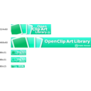 download Openclipart Banners And Buttons clipart image with 135 hue color