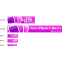 download Openclipart Banners And Buttons clipart image with 270 hue color