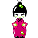 download Kokeshi Doll clipart image with 90 hue color