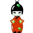 download Kokeshi Doll clipart image with 135 hue color