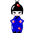 download Kokeshi Doll clipart image with 0 hue color