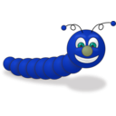 download Green Worm clipart image with 135 hue color