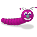 download Green Worm clipart image with 225 hue color