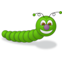 download Green Worm clipart image with 0 hue color