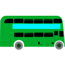 download Double Deck Bus clipart image with 135 hue color
