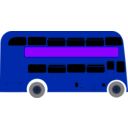 download Double Deck Bus clipart image with 225 hue color