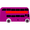 download Double Deck Bus clipart image with 315 hue color