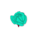download Red Rose clipart image with 180 hue color