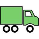 download Truck clipart image with 270 hue color