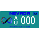 download Vehicle Registration Plate clipart image with 180 hue color