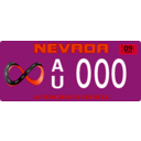 download Vehicle Registration Plate clipart image with 315 hue color