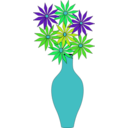download Vase Of Flowers clipart image with 90 hue color