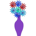download Vase Of Flowers clipart image with 180 hue color