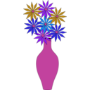 download Vase Of Flowers clipart image with 225 hue color
