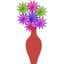 download Vase Of Flowers clipart image with 270 hue color