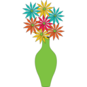 download Vase Of Flowers clipart image with 0 hue color