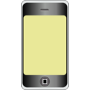 download Mobile Phone With Big Screen clipart image with 180 hue color