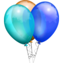 download Balloons Aj clipart image with 180 hue color