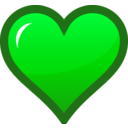 download Orange Heart Icon clipart image with 90 hue color