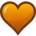 download Orange Heart Icon clipart image with 0 hue color