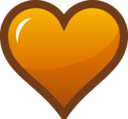 Orange Heart Icon