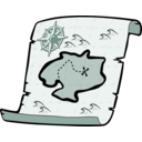 download Treasure Map clipart image with 135 hue color