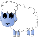 download Lamb clipart image with 180 hue color