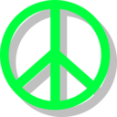 download Peace Sign clipart image with 135 hue color