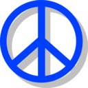 download Peace Sign clipart image with 225 hue color