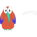 download Big Nose Bird clipart image with 180 hue color