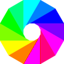 download Half Regular Triangle Dodecagon clipart image with 180 hue color