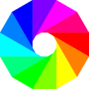 download Half Regular Triangle Dodecagon clipart image with 270 hue color