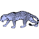 download Leopard clipart image with 180 hue color